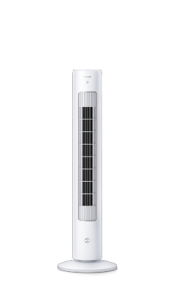 Seeria 5000 k&otilde;rge valget v&auml;rvi Philipsi tornventilaator mille esiosal on aroomiteraapia nupp